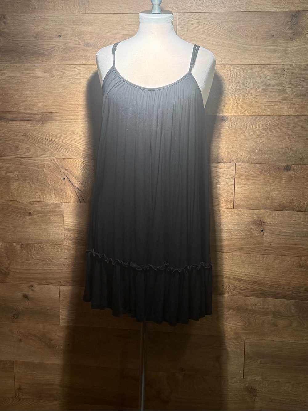 SHEIN Black Spaghetti Strap Midi Dress